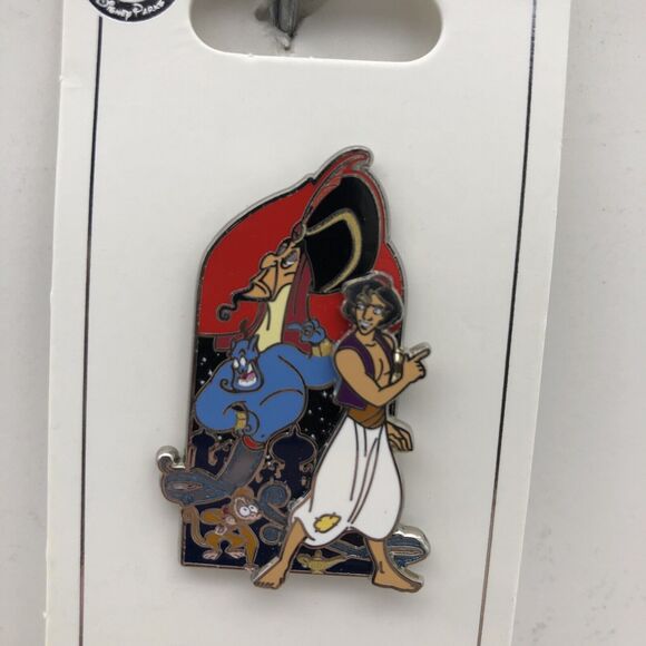 Disney Parks Pin Aladdin Group Cluster Jafar Genie Abu Magic Carpet Trading Pin - Picture 2 of 4